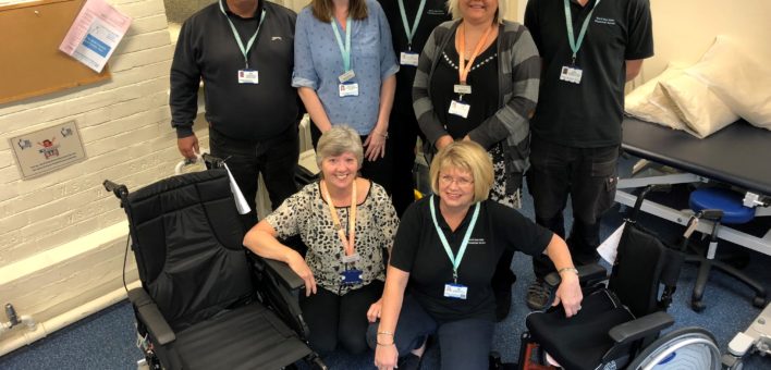 Photograph of the Wheelchair Services team