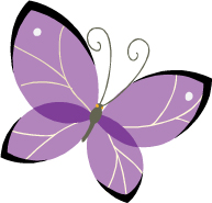Graphic of a butterfly with purple wings