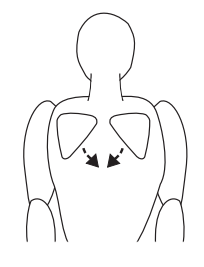 Diagram showing shoulder blade squeeze