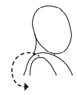 diagram of shoulder circling - up, back and down
