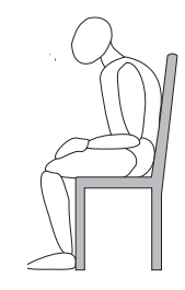 diagram of slouched sitting posture